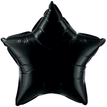 MAYFLOWER DISTRIBUTING 9 in. Black Star Flat Foil Balloon 5008